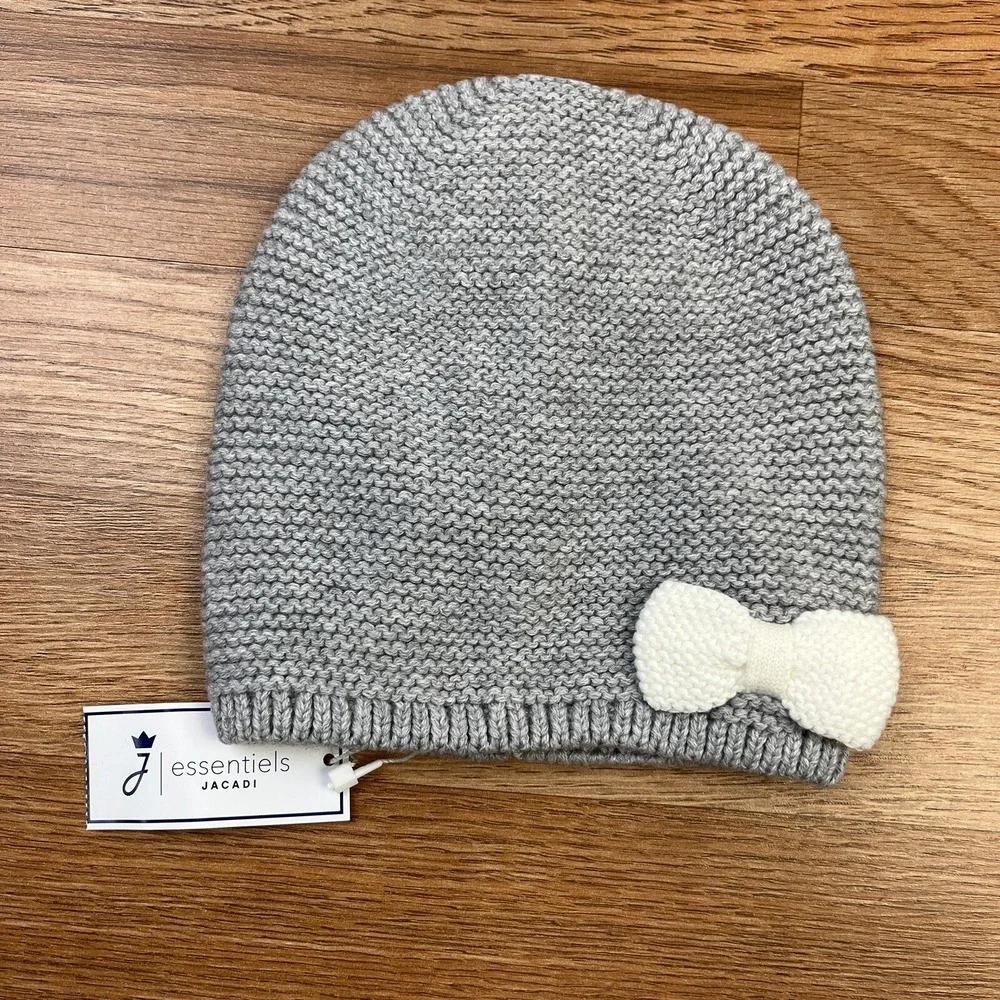 Jacadi Essentials Cashmere Blend‎ Infant Girls Bonnet Hat Gray Size 49 (12mos)